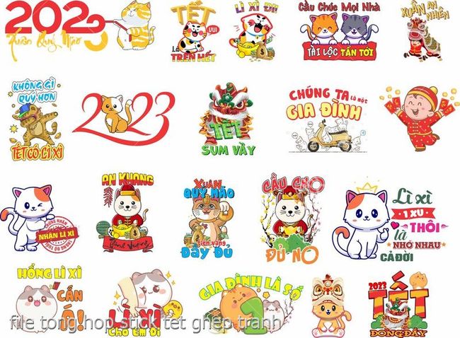 file tong hop stick tet ghep tranh
